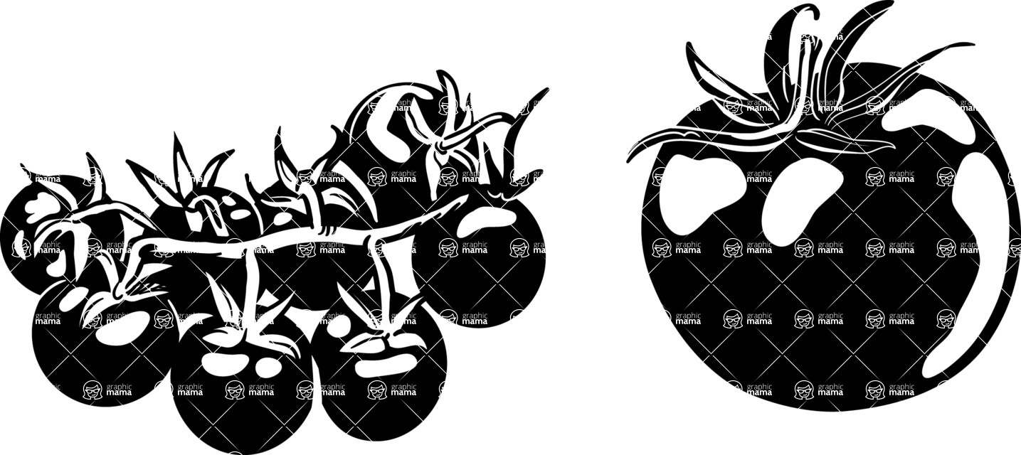 Vector silhouettes - Vector Tomato Silhouettes Set